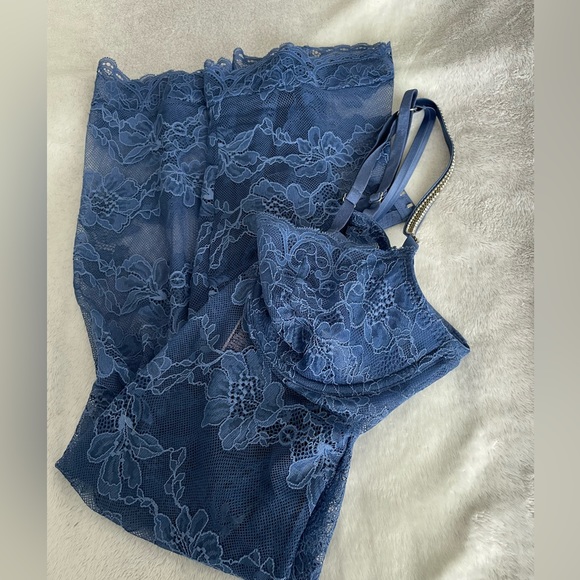 Beautiful rhinestone strap chemise sz L - Picture 6 of 13